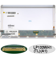 Матриця 13.3 LP133WH1-TLA1 (1366*768, 40pin, LED, NORMAL, глянцева, роз'єм праворуч знизу) для ноутбука NBB-32859