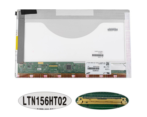 Матриця 15.6 LTN156HT02 (1920*1080, 40pin, LED, NORMAL, матова, роз'єм ліворуч знизу) для ноутбука (renew) NBB-41322