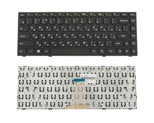 Клавіатура для ноутбука LENOVO (G40-30, G40-45, G40-70, Z40-70, Z40-75, Flex 2-14) rus, black, black frame NBB-55204