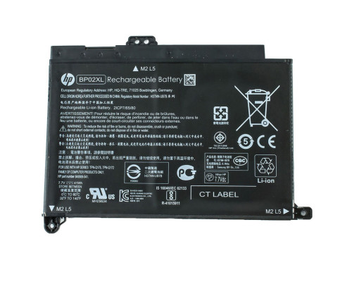 Оригінальна батарея для ноутбука HP BP02XL (Pavilion 15-AW000, 15-AU series) 7.7V 5150mAh 41Wh Black NBB-61232