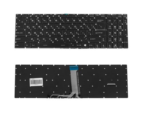Клавіатура для ноутбука MSI (GE63, GE73) rus, black, без фрейма, підсвічування клавішRGB (оригінал) NBB-82151