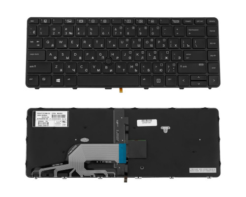 Клавіатура для ноутбука HP (ProBook: 430 G3, 440 G3) rus, black, підсвічування клавіш, з джойстиком NBB-83603