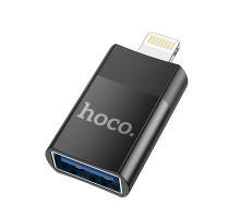 Перехідник Hoco UA17 iP Male to USB female USB2.0 adapter Колір Чорний 6931474761989