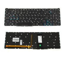 Клавіатура для ноутбука ACER (Nitro: AN515-54) rus, black, без фрейма, підсвічування клавішRGB (оригінал) NBB-95206