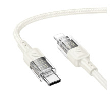 Кабель USB Hoco U129 PD27W Type-C to Lightning 1.2m Колір Бежевий 6942007612401