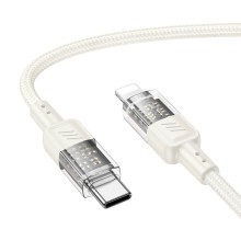 Кабель USB Hoco U129 PD27W Type-C to Lightning 1.2m Колір Бежевий 6942007612401