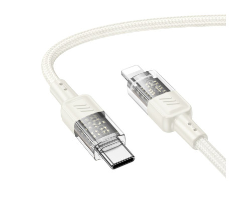 Кабель USB Hoco U129 PD27W Type-C to Lightning 1.2m Колір Бежевий 6942007612401