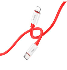 Кабель USB Hoco X87 Magic silicone PD20W Type C to Lightning Колір Червоний 6931474783196