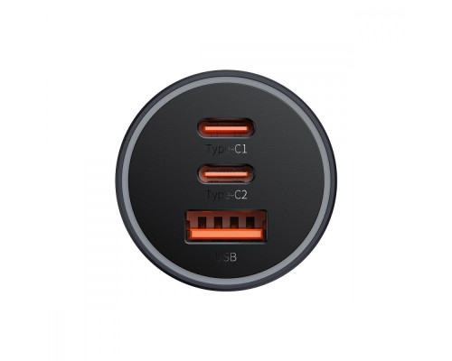 АЗП Baseus Golden Contactor Pro GaN 65W USB + 2xType-C dark gray 2001001965518 6932172636456