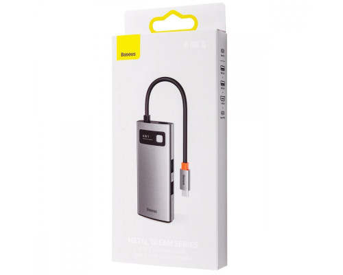 USB-Хаб Baseus Metal Gleam Series 4-in-1 Type-C gray