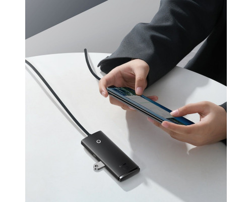 USB-Хаб Baseus Lite Series 4-Port (USB-A to USB 3.0*4) 2m black 2003000272611 6932172606220