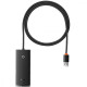 USB-Хаб Baseus Lite Series 4-Port (USB-A to USB 3.0*4) 2m black 2003000272611 6932172606220