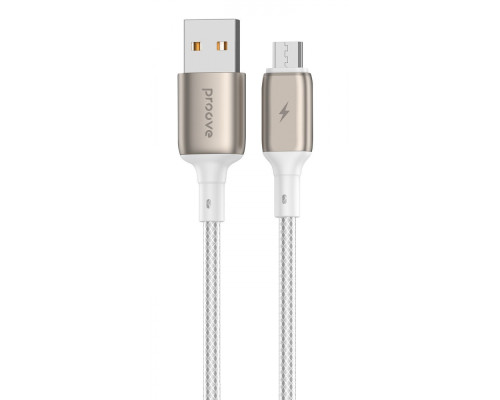 Кабель Proove Dense Metal Micro USB 2.4A (1m) white