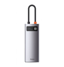 USB-Хаб Baseus Metal Gleam Series 6-in-1 Type-C gray 2001000362165 6953156204645