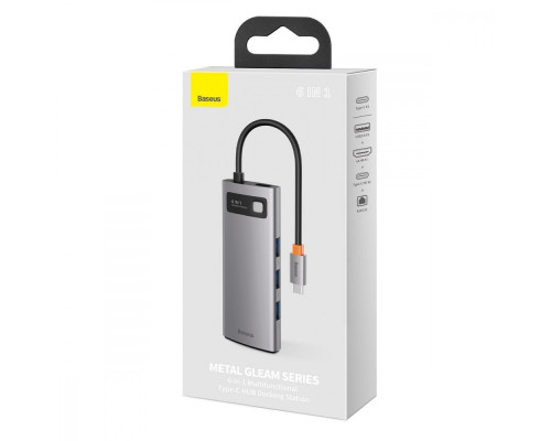 USB-Хаб Baseus Metal Gleam Series 6-in-1 Type-C gray