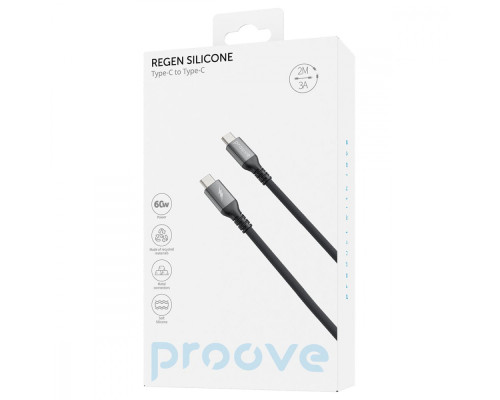 Кабель Proove ReGen Silicone Type-C to Type-C 60W (2m) white 2003000244274 6901115650705