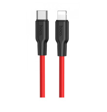 Кабель Hoco X21 Plus Silicone PD 20W Lightning (1m) black/red