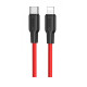 Кабель Hoco X21 Plus Silicone PD 20W Lightning (1m) black/red