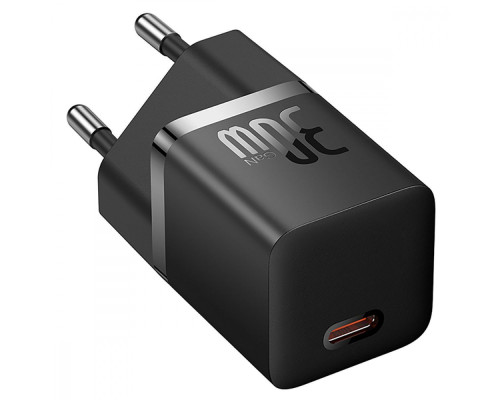 МЗП Baseus GaN5 Mini Fast Charger Type-C 30W (With Cable Type-C to Type-C 100W 1m) black 2003000172102 6932172654450