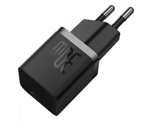 МЗП Baseus GaN5 Mini Fast Charger Type-C 30W (With Cable Type-C to Type-C 100W 1m) black 2003000172102 6932172654450