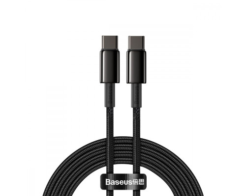 Кабель Baseus Tungsten Gold Fast Charging Type-C to Type-C 100W (2m) blue