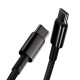 Кабель Baseus Tungsten Gold Fast Charging Type-C to Type-C 100W (2m) blue