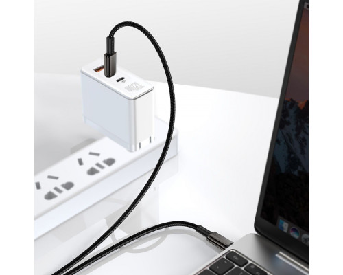 Кабель Baseus Tungsten Gold Fast Charging Type-C to Type-C 100W (2m) blue