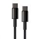 Кабель Baseus Tungsten Gold Fast Charging Type-C to Type-C 100W (2m) blue