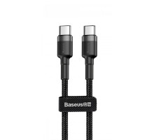 Кабель Baseus Cafule Type-C to Type-C PD 2.0 60W (1m) gray/black