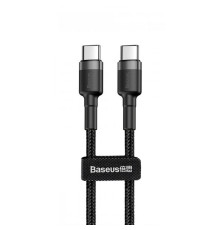 Кабель Baseus Cafule Type-C to Type-C PD 2.0 60W (1m) gray/black