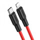 Кабель Hoco X21 Plus Silicone PD 20W Lightning (1m) black/red