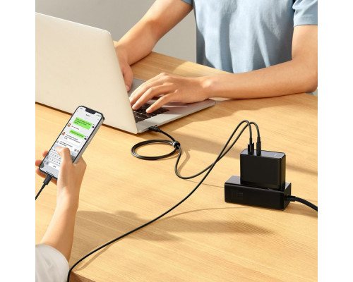 МЗП Baseus GaN5 Pro 100W (Type-C + USB) + Кабель Type-C + Type-C white 2001000606719 6932172608965