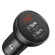 АЗП Baseus Digital Display Dual USB 4.8A Car Charger 24W with Three Primary Colors 3-in-1 gray