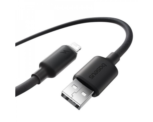 Кабель Baseus Foamed Silicone Fast Charging Lightning 2.4A (1m) black 2003000288810 6932172693770
