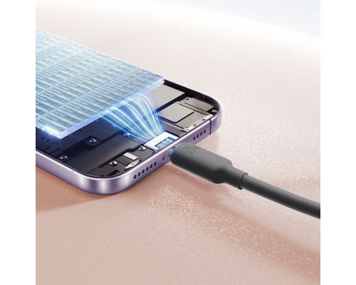 Кабель Baseus Foamed Silicone Fast Charging Lightning 2.4A (1m) black 2003000288810 6932172693770