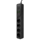 Мережевий фільтр Proove Power Strip P-04 (4 розетки + 4 USB + 2 Type-C) 3M black 2003000249910 6901119942738