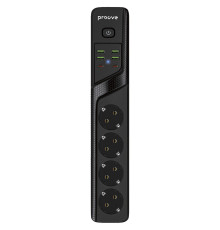 Мережевий фільтр Proove Power Strip P-04 (4 розетки + 4 USB + 2 Type-C) 3M black 2003000249910 6901119942738