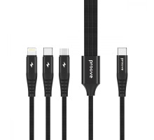 Кабель Proove Hydra 3 in1 Type-C + Micro USB + Lightning (1m) black 2003000184969 6901113019108