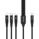 Кабель Proove Hydra 3 in1 Type-C + Micro USB + Lightning (1m) black 2003000184969 6901113019108