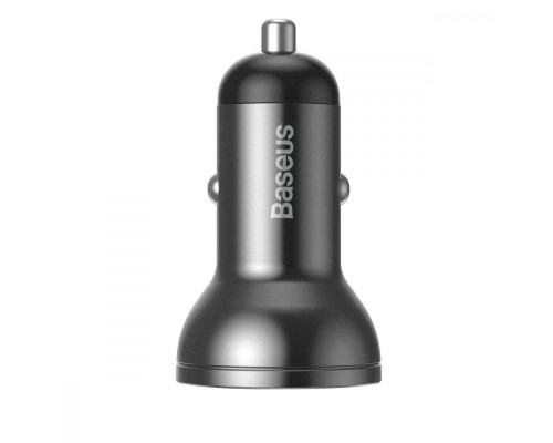 АЗП Baseus Digital Display Dual USB 4.8A Car Charger 24W with Three Primary Colors 3-in-1 gray