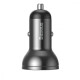 АЗП Baseus Digital Display Dual USB 4.8A Car Charger 24W with Three Primary Colors 3-in-1 gray