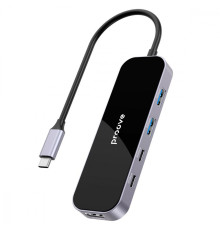 Type-C-Хаб Proove Shadow (2*USB3.0 + Type-C + PD100W + HDMI) dark gray 2003000181234 6901115811724