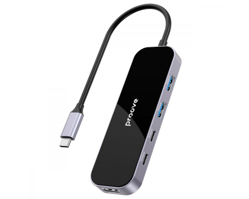 Type-C-Хаб Proove Shadow (2*USB3.0 + Type-C + PD100W + HDMI) dark gray 2003000181234 6901115811724