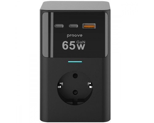 Мережевий фільтр Proove Power Cube 65W (3xAC + 2xType-C + 1xUSB) 1.5m black 2003000228366 6901118456229