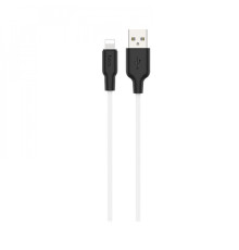 Кабель Hoco X21 Plus Silicone Lightning (1m) black/white