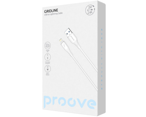 Кабель Proove GridLine USB to Lightning 2.4A (1m) black 2003000258103 6901117158285
