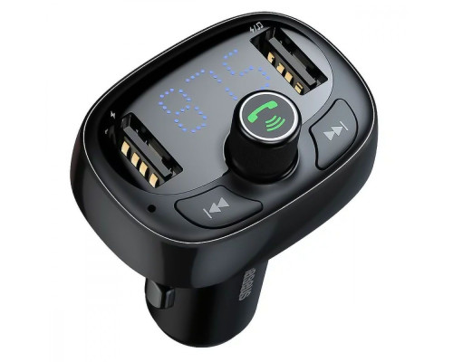 АЗП Baseus FM Launcher S-09 Lite 35W (PD+QC3.0) Type-C+2USB black 2003000211177 6932172643447