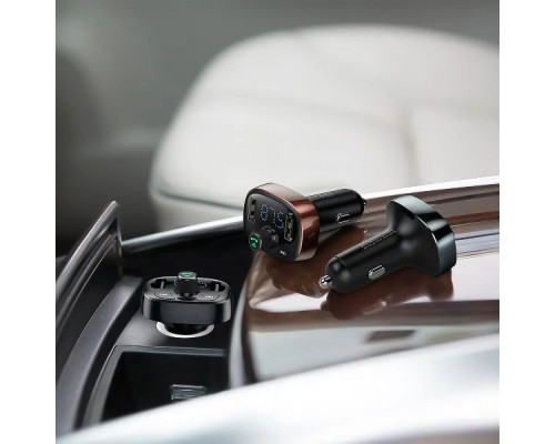 АЗП Baseus FM Launcher S-09 Lite 35W (PD+QC3.0) Type-C+2USB black 2003000211177 6932172643447