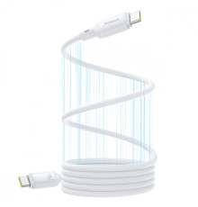 Кабель Baseus PicoGo Magnetic Liquid Silicone Type-C to Type-C 240W (1m) white 2003000212594 6932172677503