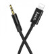 Кабель AUX Hoco UPA13 Lightning to 3.5mm Jack (1m) black